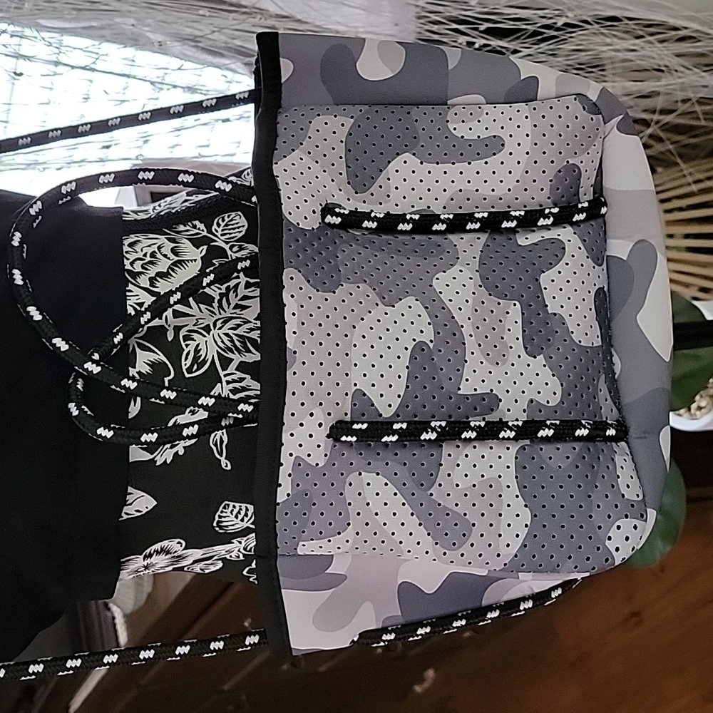 NEW Camo Neoprene bag with smaller bag included